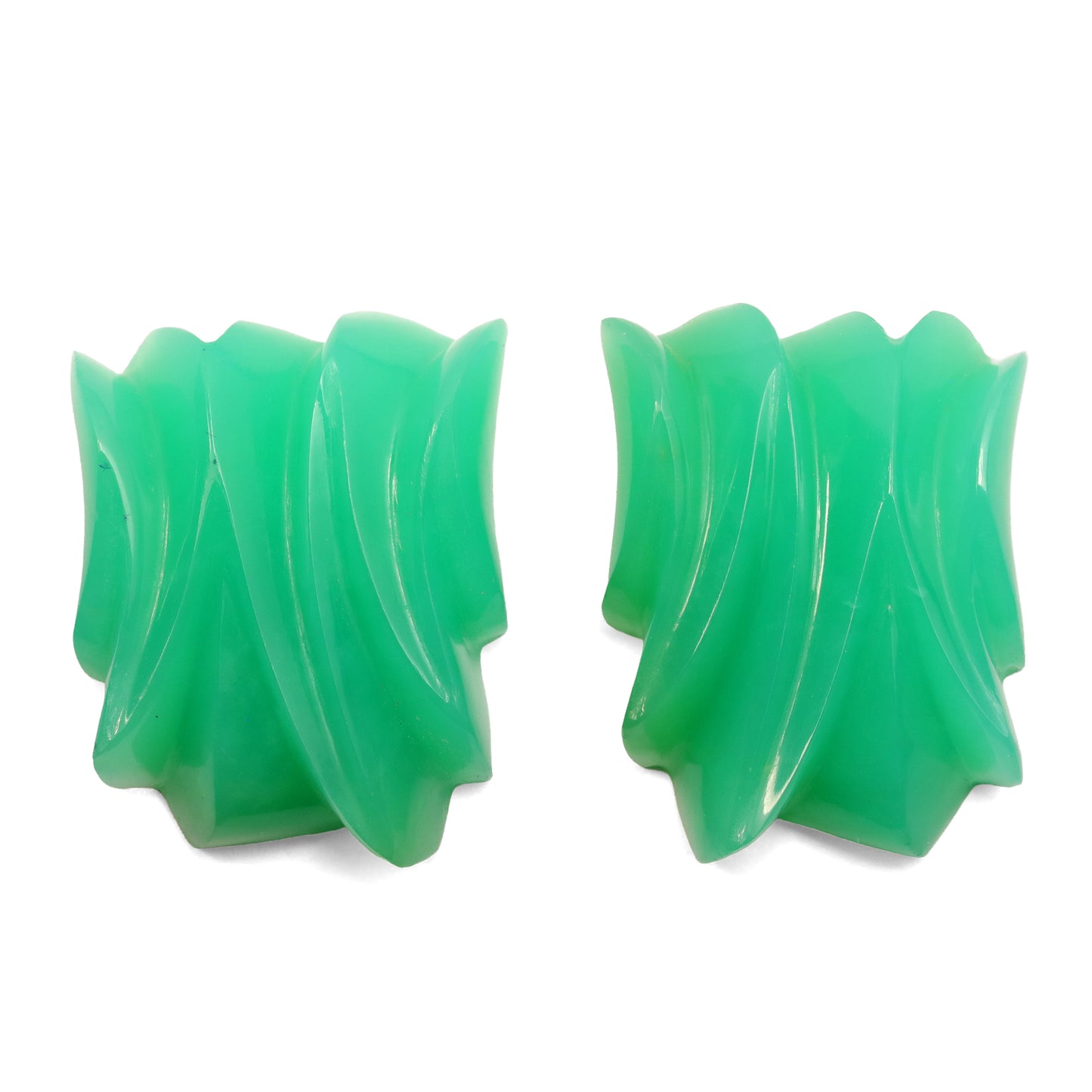 Chrysoprase Earrings - 16.65cts