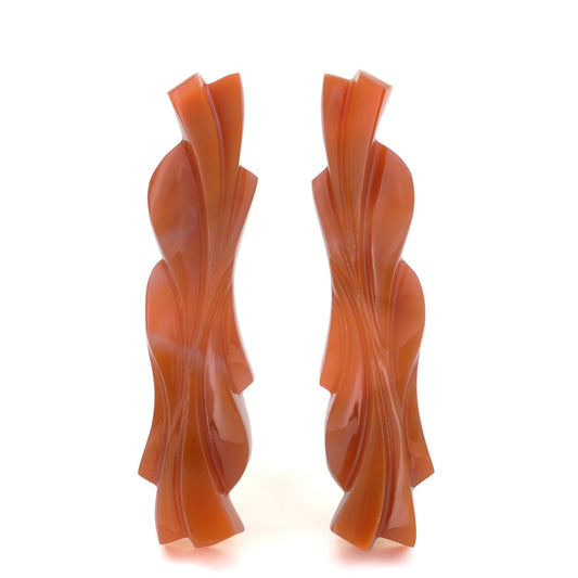 Australian Agate Earrings - 38.00cts