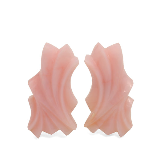 Pink Opal Earrings - 29.05cts