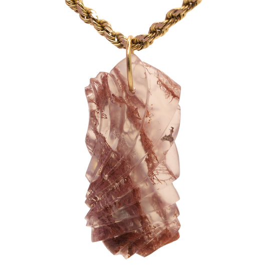Pink Moss Agate Pendant - 29.75cts