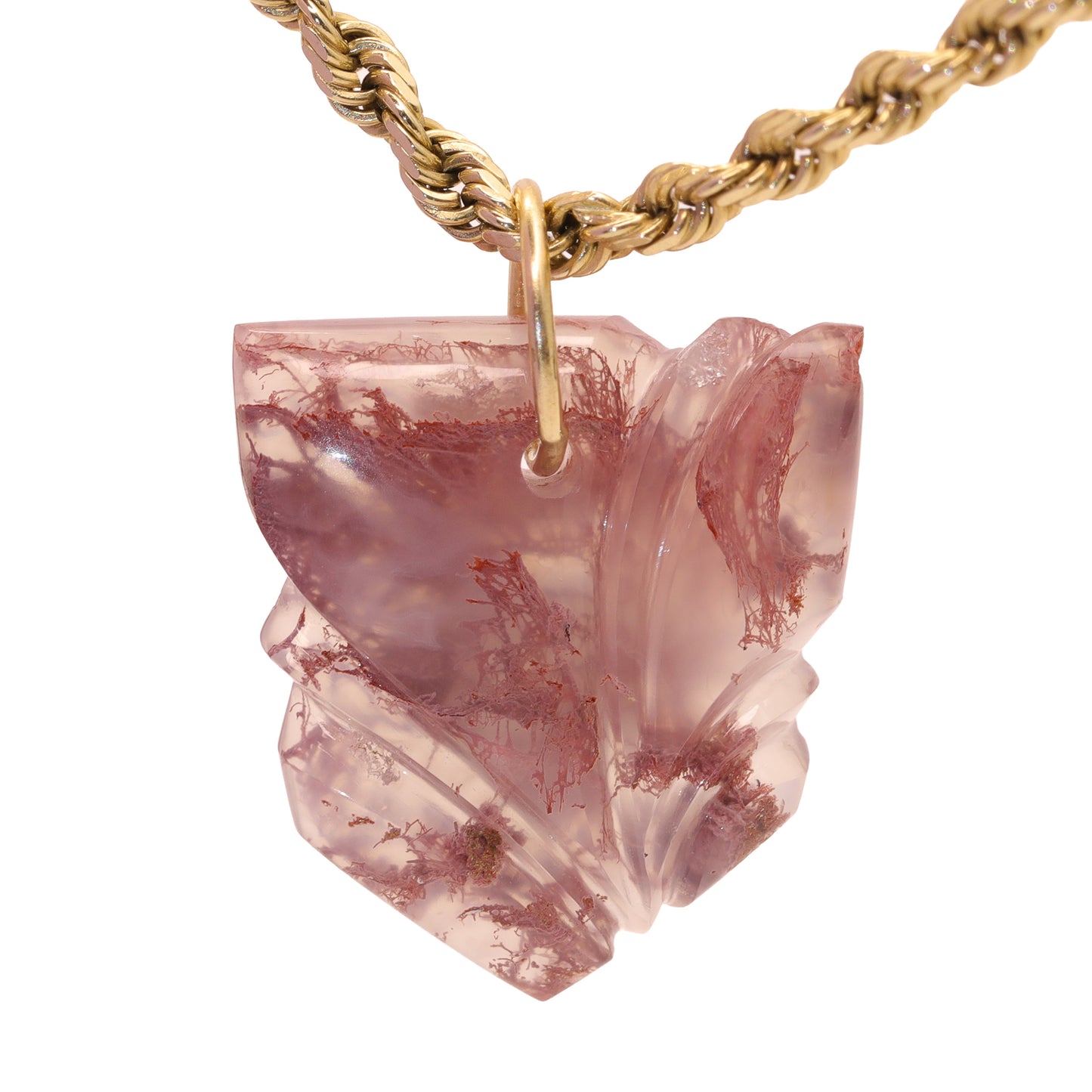 Pink Moss Agate Pendant - 21.40cts